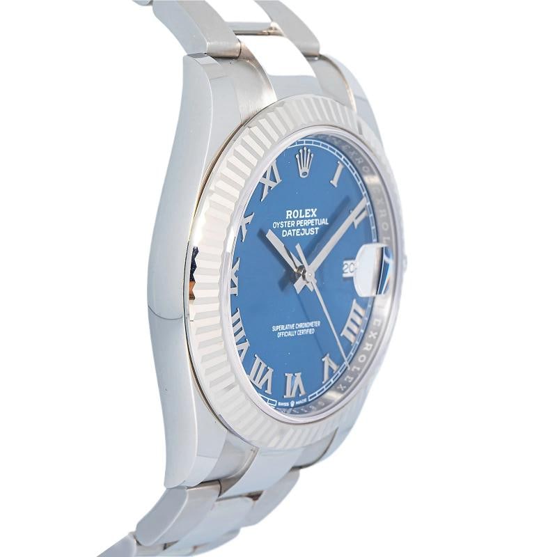 Rolex Datejust 126334 2022 Card Oyster SS Blue Dial Auto Men's watch 41mm - 4