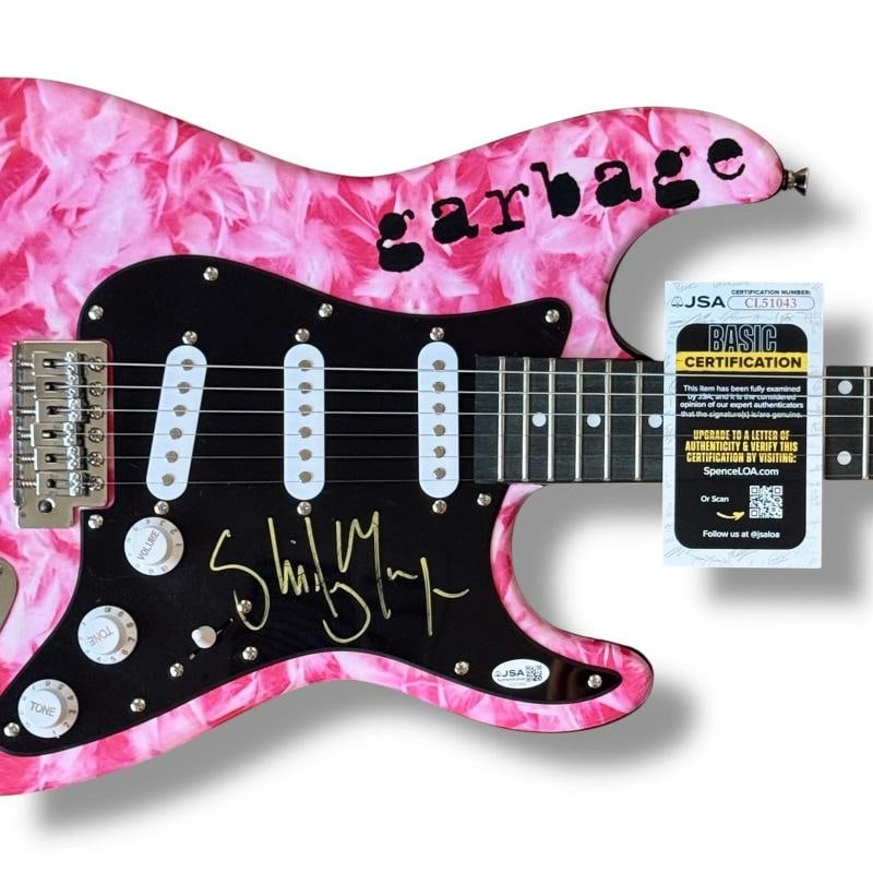 Shirley Manson Signed Guitar Custom Graphics JSA COA Garbage I'm Only Happy When - 2