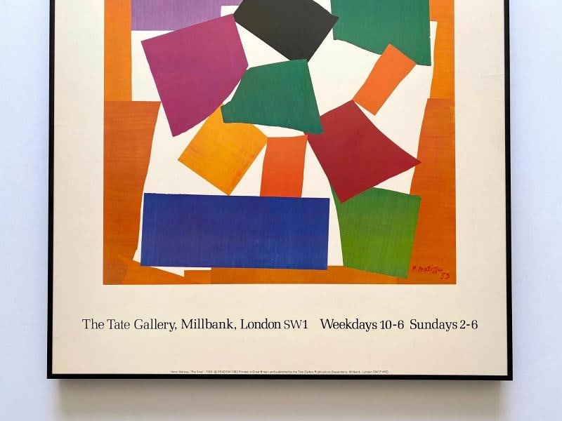 HENRI MATISSE RARE 1982 LITHOGRAPH PRINT FRAMED MUSEUM POSTER " THE SNAIL " 1953 - 3