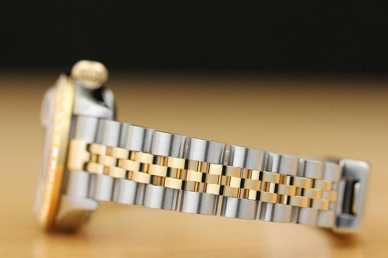 LADIES ROLEX DATEJUST 69173 FACTORY DIAMOND CHAMPAGNE DIAL 18K GOLD SS WATCH - 5