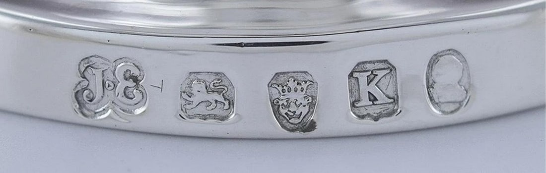1805-1818 Fab set 4 English Georgian Sterling Silver Round Open Salt Cellars - 6