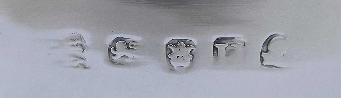 1805-1818 Fab set 4 English Georgian Sterling Silver Round Open Salt Cellars - 7