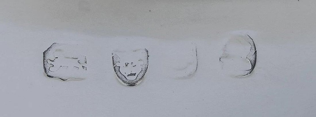 1805-1818 Fab set 4 English Georgian Sterling Silver Round Open Salt Cellars - 8