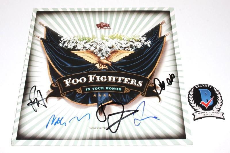 FOO FIGHTERS BAND SIGNED 'IN YOUR HONOR' ALBUM VINYL BECKETT COA x5 DAVE TAYLOR: Industry: Music,Signed: Yes,Autograph Authentication: Beckett,Object Type: Record,Original/Reproduction: Original,Country of Origin: United States