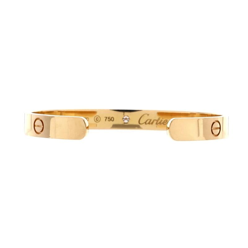 Cartier Love 1 Diamond Cuff Bracelet 18K Yellow Gold with Diamond - 3