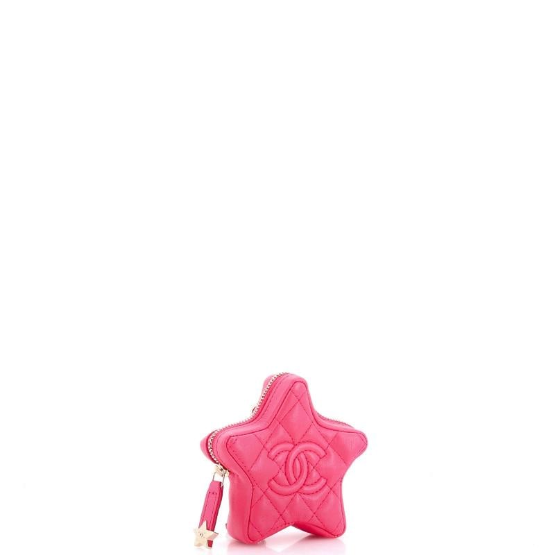 Chanel CC Star Pouch Bag Charm Quilted Lambskin Mini - 2