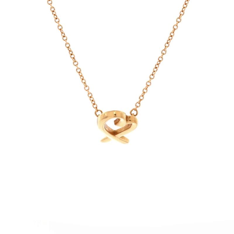 Tiffany & Co. Paloma Picasso Loving Heart Pendant Necklace 18K Yellow Gold: Condition: Pre-owned - Good,Brand: Tiffany & Co.,Main Stone: Unknown,Metal: 18K Rose Gold,Metal Purity: 18K,Style: Pendant,Type: Necklace,Color: Rose Gold,Material: 18K Yellow Gold