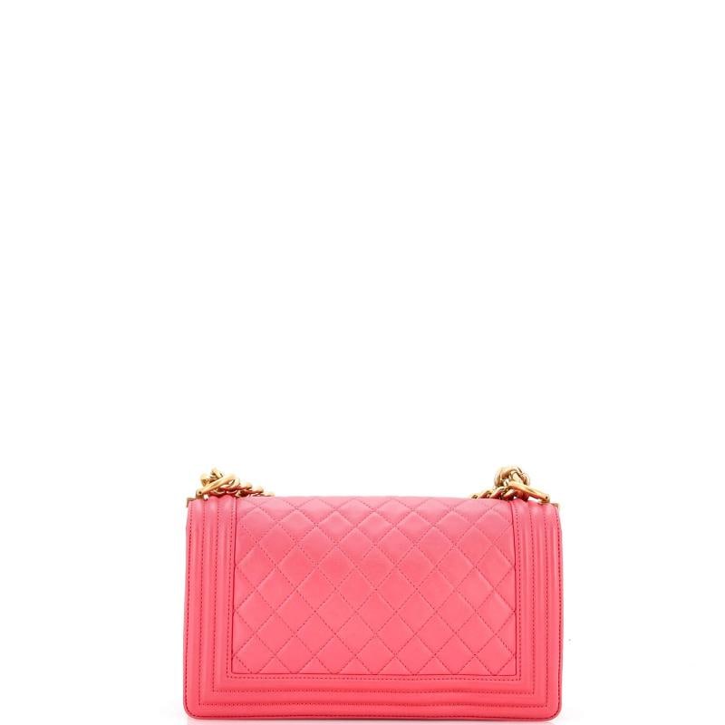 Chanel Boy Flap Bag Quilted Lambskin Old Medium - 3