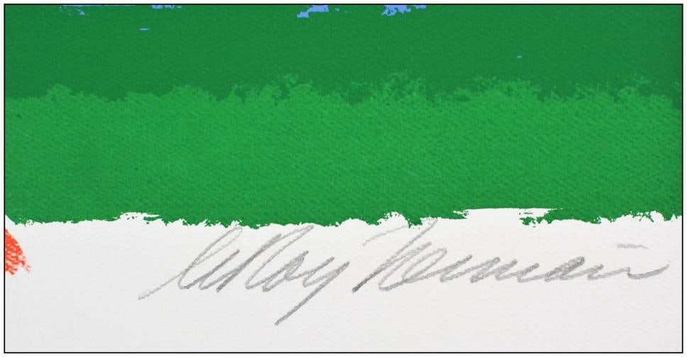 LeRoy Neiman Original Color Screenprint In the Stretch Horse Signed Framed Art - 5