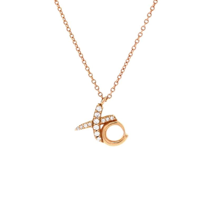 Tiffany & Co. Paloma Picasso XO Pendant Necklace 18K Rose Gold with Diamonds: Condition: Pre-owned - Good,Brand: Tiffany & Co.,Main Stone: Diamond,Metal: 18K Rose Gold,Metal Purity: 18K,Style: Pendant,Type: Necklace,Color: Gold,Material: Unknown