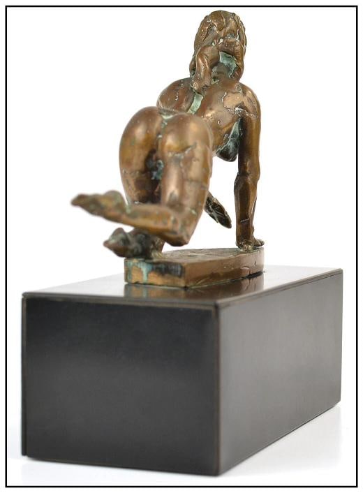 George Gach Original Full Round Nude Female Bronze Figurative Sculpture Signed - 4