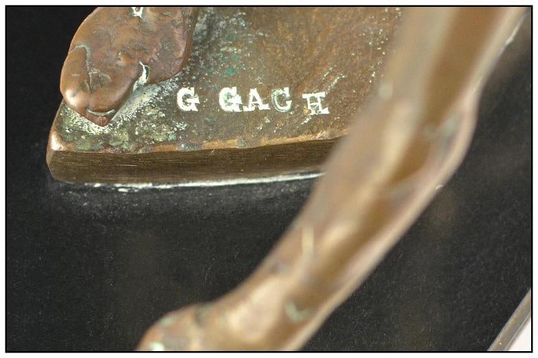 George Gach Original Full Round Nude Female Bronze Figurative Sculpture Signed - 5