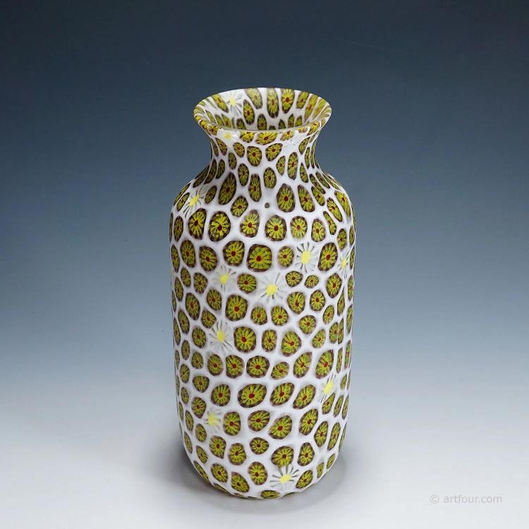 Vase with Redentore and Kiku Murrine Ermanno Toso for Fratelli Toso 1960s - 4