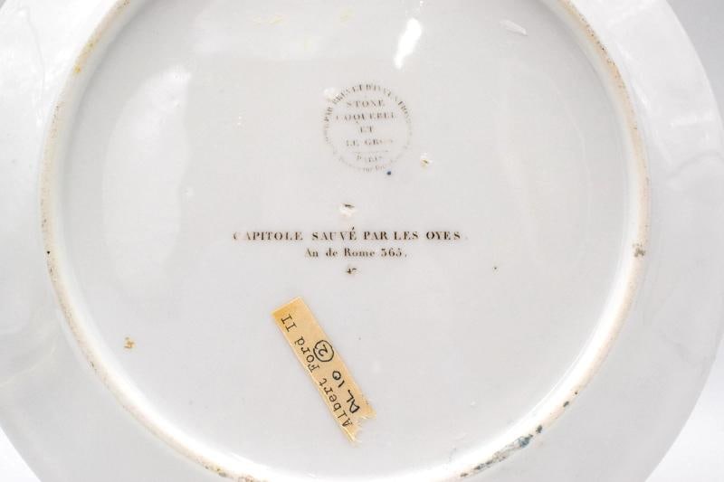 Rare Antique Stone Coquerel Et Legros - Paris Circa 1810 Neoclassical Plate - 5