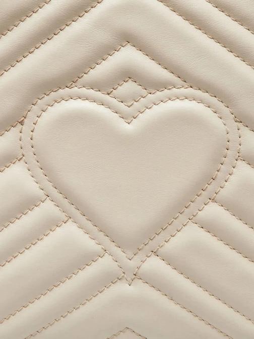 Gucci White Leather GG Marmont Small Shoulder Bag - 6