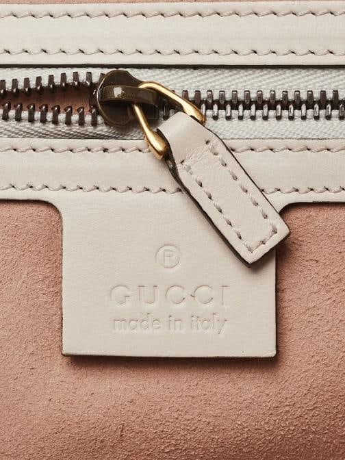 Gucci White Leather GG Marmont Small Shoulder Bag - 8