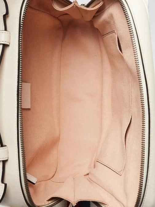 Gucci White Leather GG Marmont Small Shoulder Bag - 9