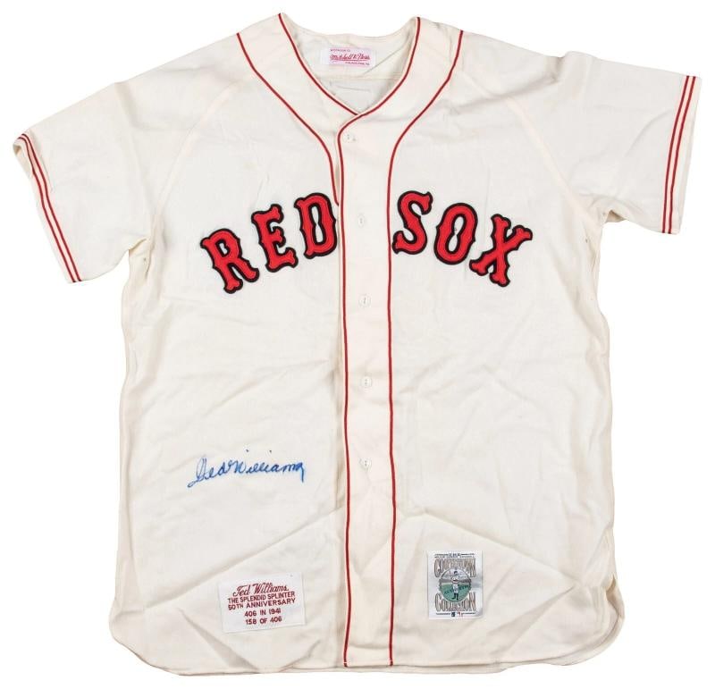 Ted Williams Signed Authentic Boston Red Sox Game Model Jersey Beckett COA: Sport: Baseball-MLB,Player: Ted Williams,Autograph Authentication: Beckett Authentication Services (BAS),Original/Reprint: Original,Product: Jersey,Team: Boston Red Sox,Country of Origin: United