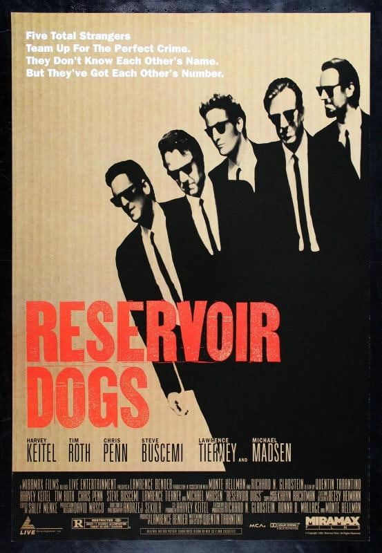 RESERVOIR DOGS ORIGINAL QUENTIN TARANTINO MOVIE POSTER 1992: Industry: Movies,Object Type: Poster,Original/Reproduction: Original,Country of Origin: United States This is a genuine 27" x 40" U.S. one sheet ORIGINAL MOVIE POSTER issued by the studio when the fil