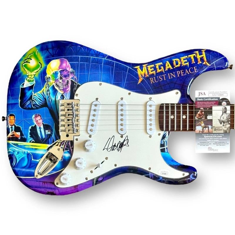 Dave Mustaine Signed Guitar Custom Graphics JSA COA Megadeth Rust in Peace: Industry: Music,Signed: Yes,Autograph Authentication: James Spence (JSA),Object Type: Guitar & Guitar Pick,Original/Reproduction: Original,Country of Origin: United States