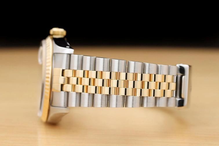 ROLEX MENS DATEJUST 16233 18K GOLD STEEL 2-TONE CHAMPAGNE ROMAN DIAL WATCH - 5