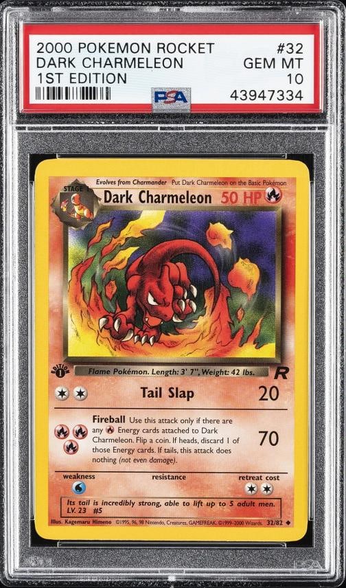 2000 POKEMON ROCKET 1ST EDITION #32 DARK CHARMELEON PSA 10: Condition: Graded - PSA 10: Professionally graded ,Graded: Yes,Set: 2000 POKEMON ROCKET,Game: PokÃƒÂ©mon TCG,Character: DARK CHARMELEON,Card Name: DARK CHARMELEON,Grade: 10,Profess