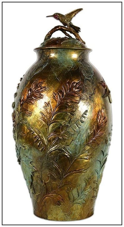 Joan Zygmunt Summers Grace Bronze Sculpture Birds Flowers Signed Wildlife Art: Also, measuring approximately 21Ã¢â‚¬Â x 9Ã¢â‚¬Â x 9Ã¢â‚¬Â, the immaculate artwork is of 