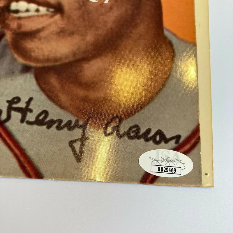 Hank Aaron Signed 1954 Topps Original Production Artwork JSA COA 1/1 RARE - 4