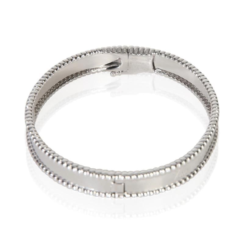 Van Cleef & Arpels White Gold Signature Perlee Bracelet - 4