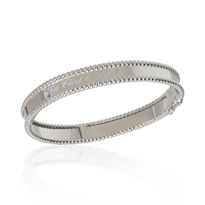 Van Cleef & Arpels White Gold Signature Perlee Bracelet - 5