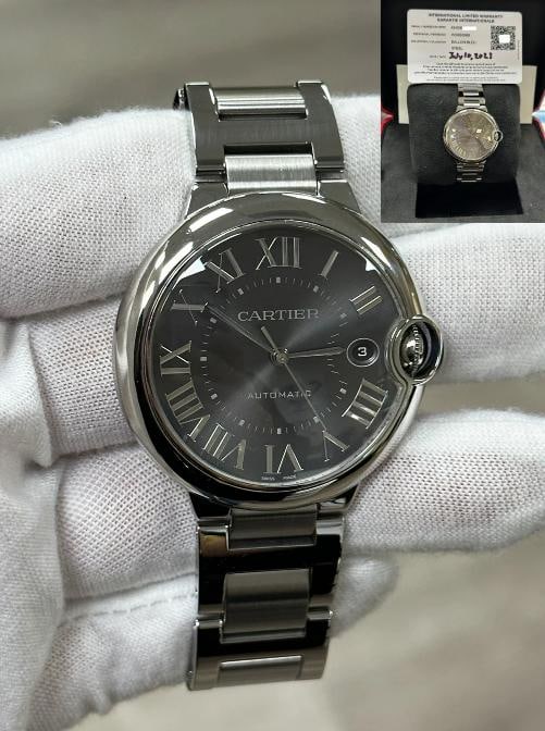 2023 Cartier WSBB0060 Ref 4345 Ballon Bleu Black Dial Stainless Steel Box Paper: Condition: Pre-owned - Good,Movement: Mechanical (Automatic),Seller Warranty: Yes,With Papers: Yes,Year Manufactured: 2020-Now,Reference Number: 4345, WSBB0060,Brand: Cartier,Department: Women,Type: