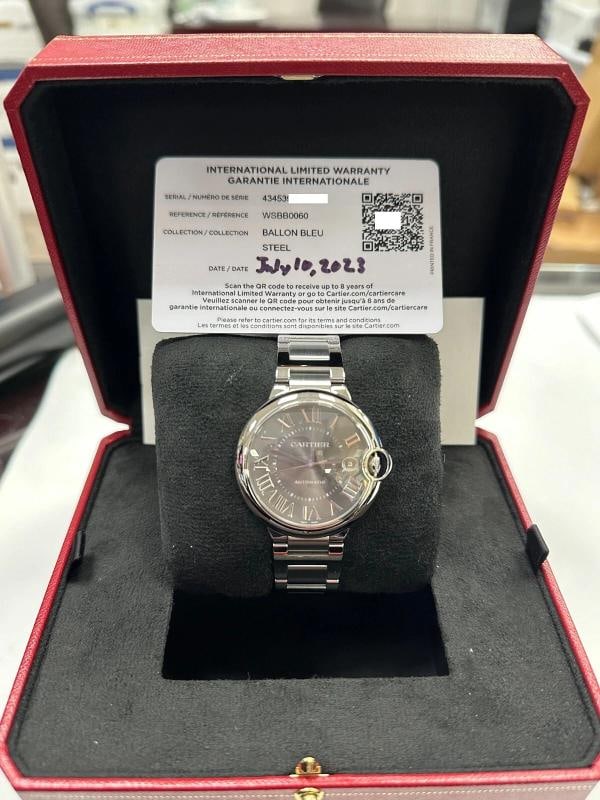 2023 Cartier WSBB0060 Ref 4345 Ballon Bleu Black Dial Stainless Steel Box Paper - 3