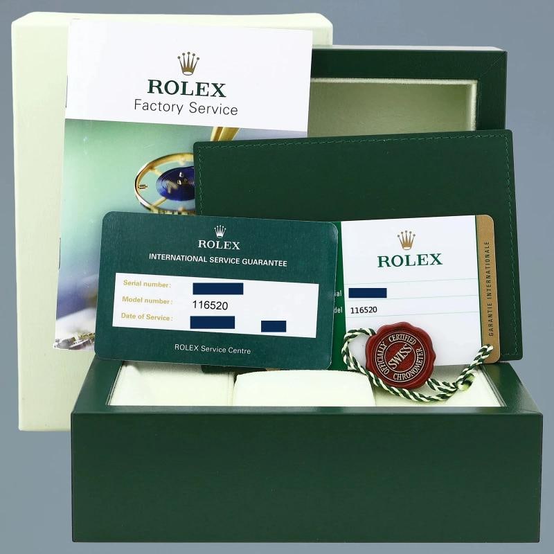 2019 PAPERS RSC MINT Rolex Daytona 116520 White APH Chronograph Blue Chromalight - 7