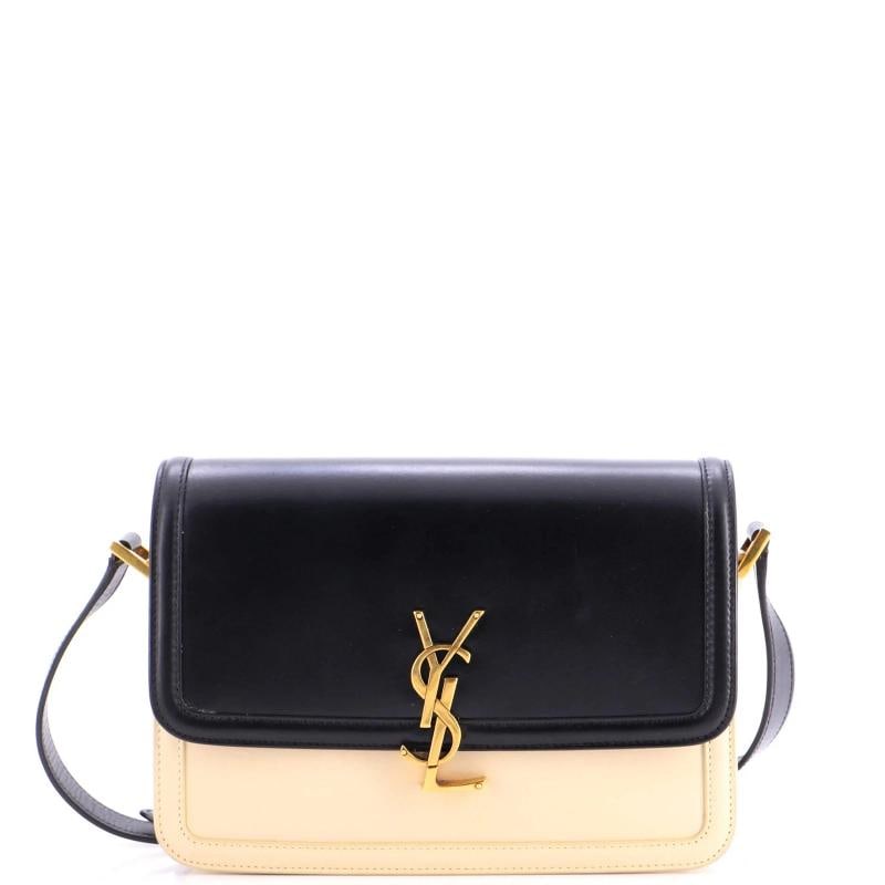 Saint Laurent Solferino Bag Leather Medium: Measurements: Handle Drop 14-17", Height 6", Width 10", Depth 2.5", Strap Drop 14-17" . Condition: Pre-owned - Good,Brand: Saint Laurent,Exterior Material: Leather,Style: Shoulder Bags,Exterior