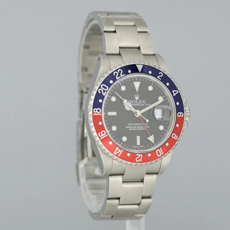 2001 MINT PAPERS Rolex GMT-Master II Pepsi Blue Red Steel 16710BLRO 40mm Watch - 3
