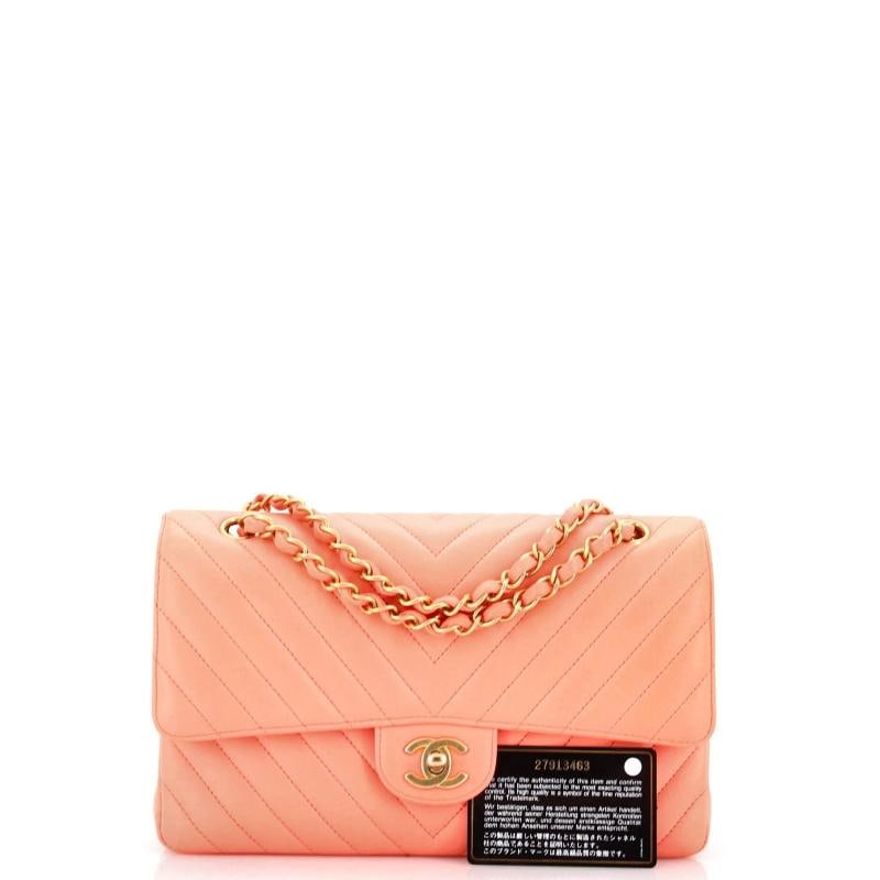 Chanel Classic Double Flap Bag Chevron Lambskin Medium - 2
