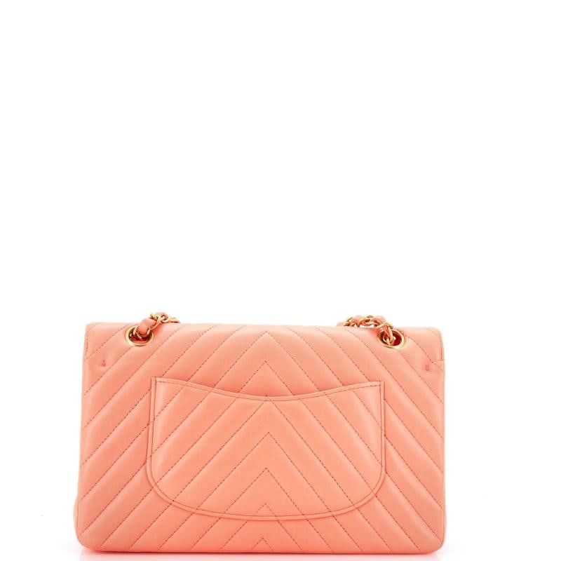 Chanel Classic Double Flap Bag Chevron Lambskin Medium - 4