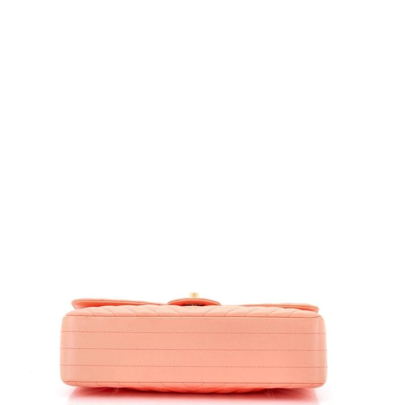 Chanel Classic Double Flap Bag Chevron Lambskin Medium - 5