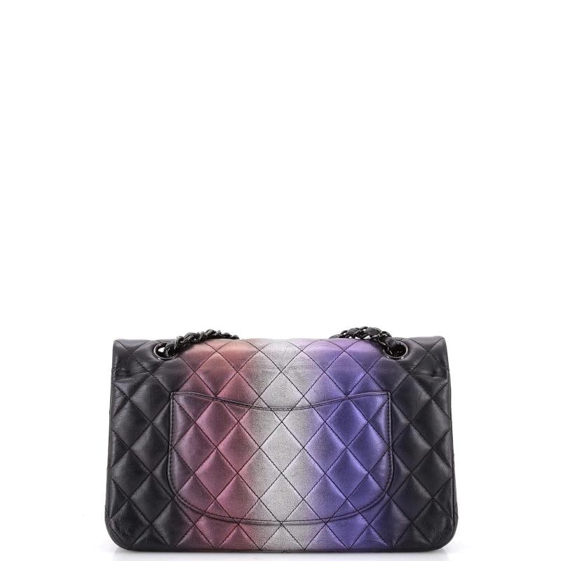 Chanel Classic Double Flap Bag Quilted Ombre Iridescent Calfskin Medium - 3