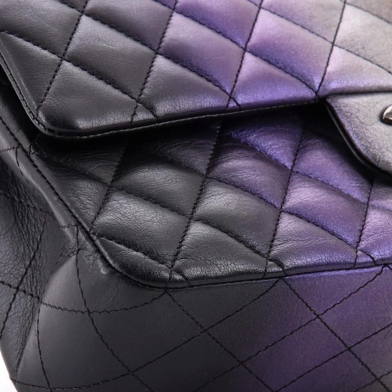 Chanel Classic Double Flap Bag Quilted Ombre Iridescent Calfskin Medium - 6