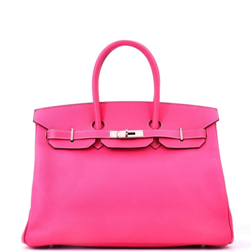 Hermes Candy Birkin Bag Epsom 35: Accessories: Dust Bag, Lock, Keys, Box Measurements: Handle Drop 4", Height 10", Width 13.5", Depth 7", Strap Drop None". Condition: Pre-owned - Good,Brand: Hermes,Exterior Material: Leather,Style: