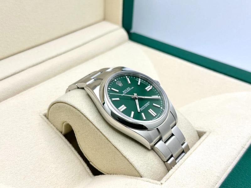 Rolex Oyster Perpetual 124300 41mm Green Dial Stainless Steel Box Papers - 6