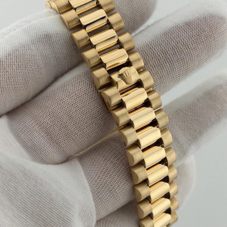 Rolex Day Date President 18038 36mm Quickset Black Diamond Dial & Bezel 18K Gold - 5