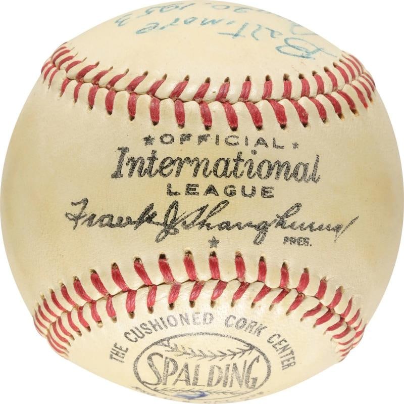Walt Alston Single Signed Vintage 1953 Baseball PSA DNA COA - 2