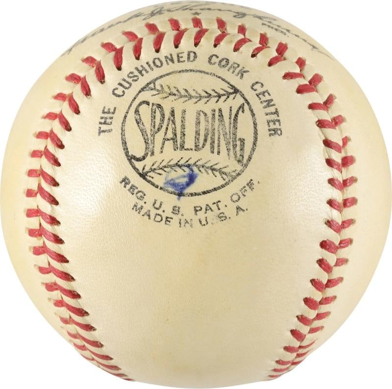 Walt Alston Single Signed Vintage 1953 Baseball PSA DNA COA - 5