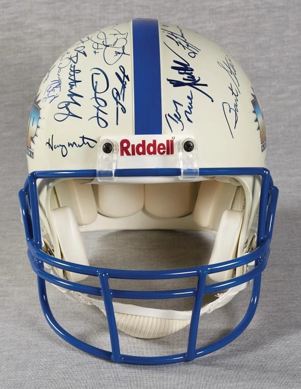 Beautiful Super Bowl MVP's Signed Full Size Authentic Helmet 26 Sigs Beckett COA - 3