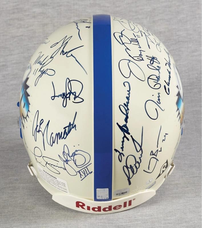 Beautiful Super Bowl MVP's Signed Full Size Authentic Helmet 26 Sigs Beckett COA - 4