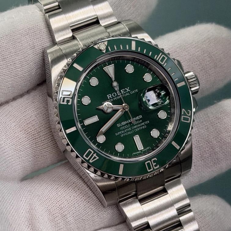 2017 Rolex Submariner Hulk 116610LV 40mm Green Dial Green Bezel Steel Box Paper - 6