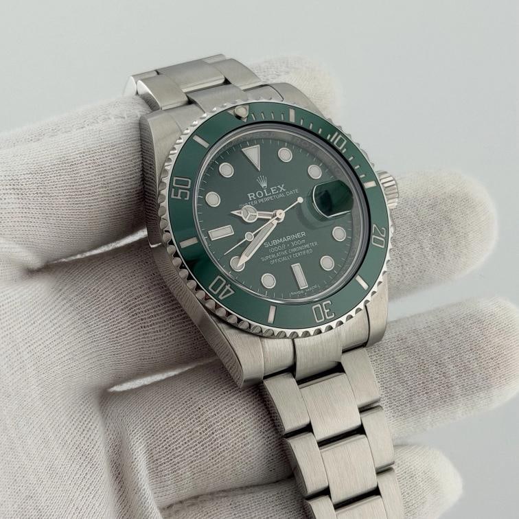 2017 Rolex Submariner Hulk 116610LV 40mm Green Dial Green Bezel Steel Box Paper - 9