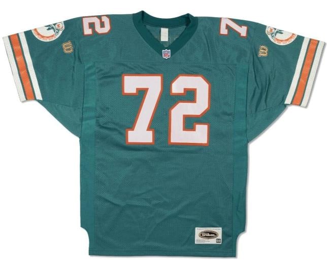 1972 Miami Dolphins Super Bowl Champs Team Signed Wilson Game Jersey Beckett COA - 2